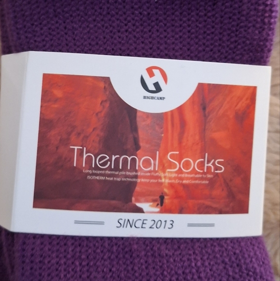 High Camp Thermal Purple Socks NWT - Picture 5 of 6